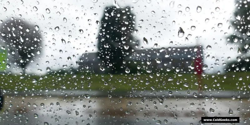 Rainy window—Are Window Fans Safe In the Rain