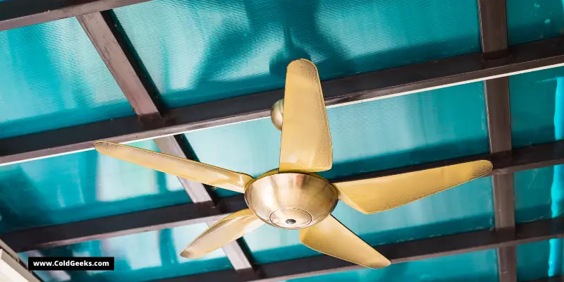 Bronze yellow ceiling fan—What is a Dual Mount Ceiling Fan