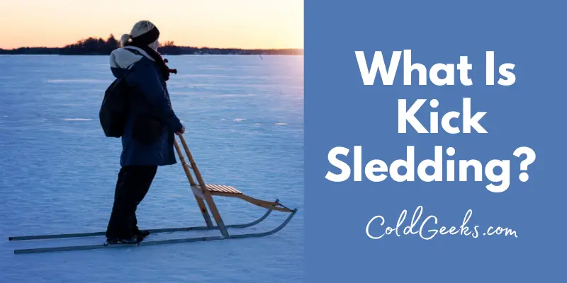 Picture of a woman on a kick sled - What Is Kick Sledding