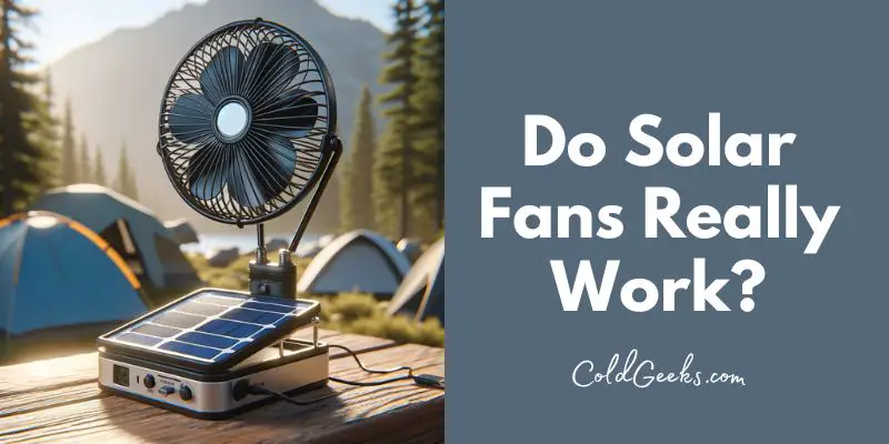 Solar-powered fan with panels in a natural camping environment. - Do Solar Fans Really Work