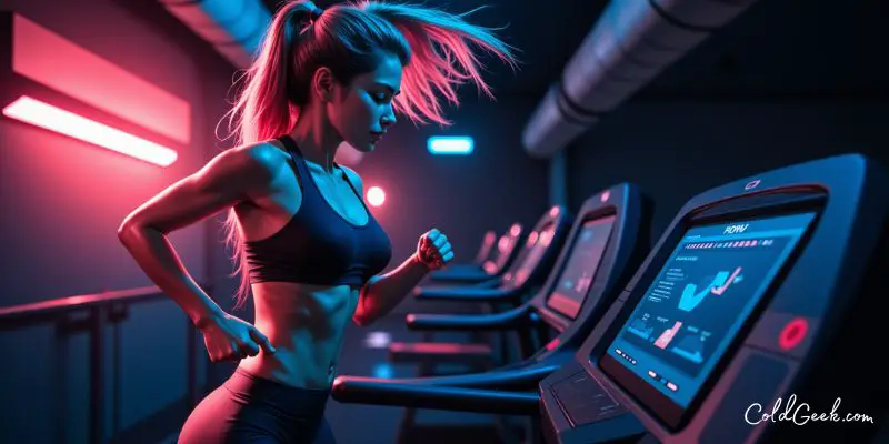 Woman on a Treadmill -- Best Fans for Treadmills